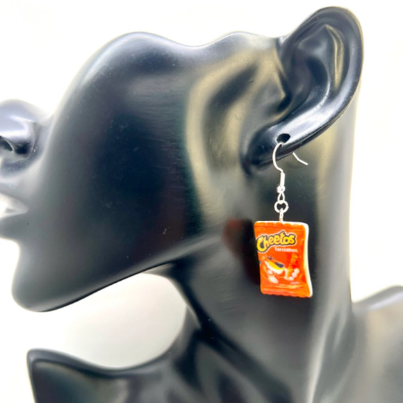 Cheetos Earrings - Chip Bag Earrings - Snack Earrings - Teacher Earrings - Picture 8 of 8
